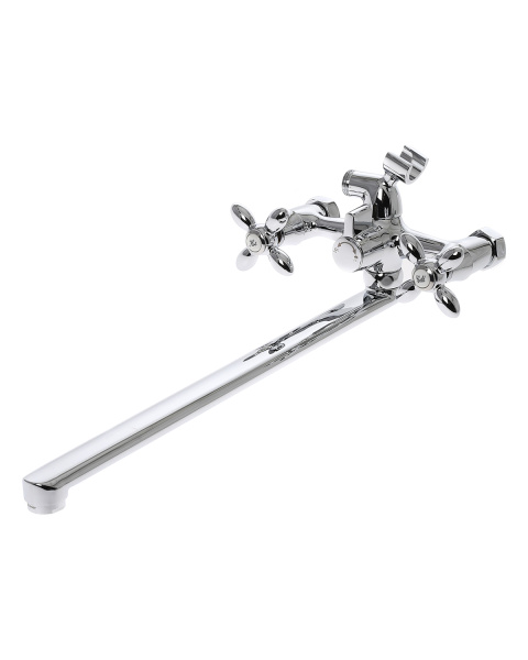 Смеситель для ванны двухвентильный универсальный с душевым набором Agger Retro A1921100 хром